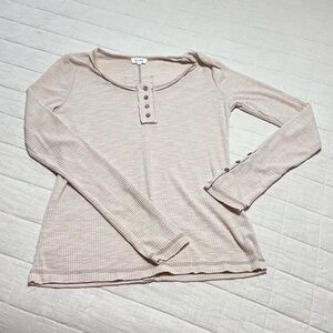 Women's Beige Long Sleeve Top